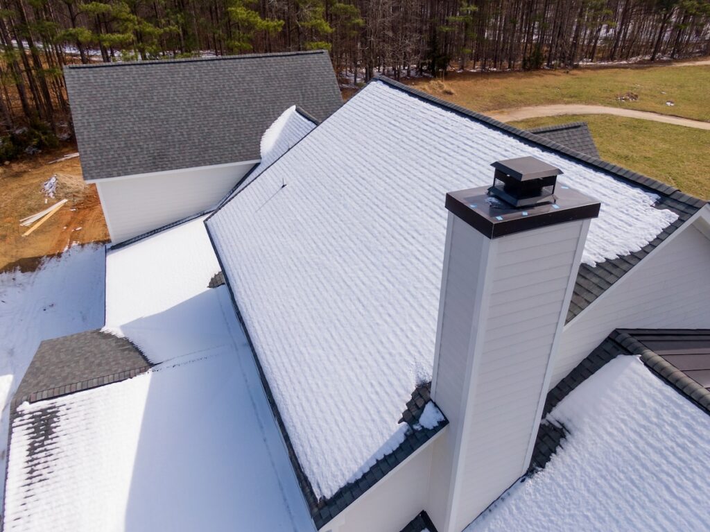 metal chimney accent on roof