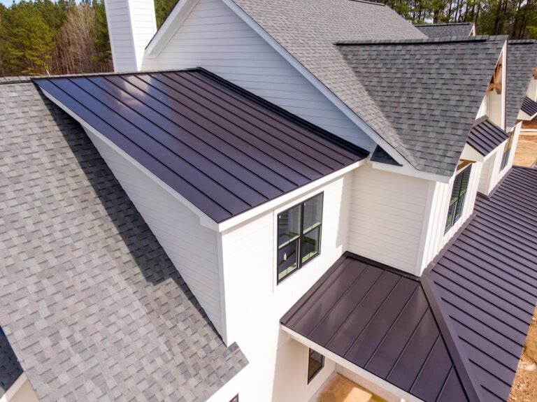 Metal roof accent awning