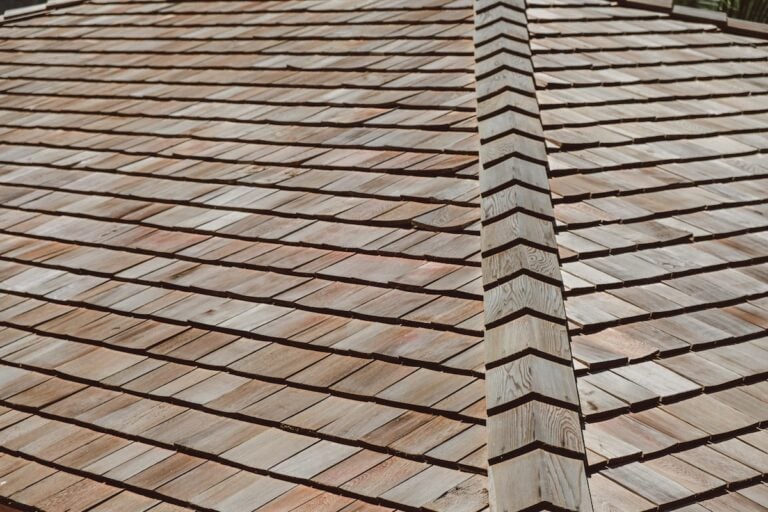 Wood texture shake roofing
