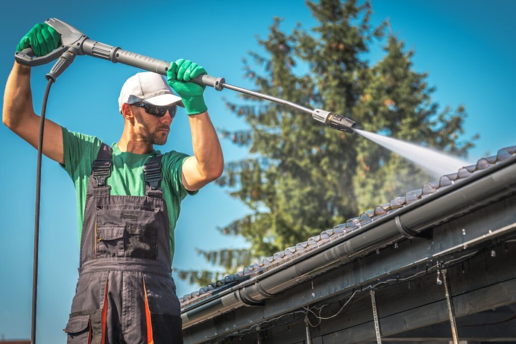 washing metal roofing
