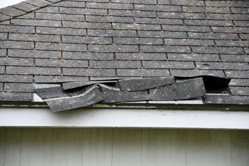 shingle damage after hail storm
