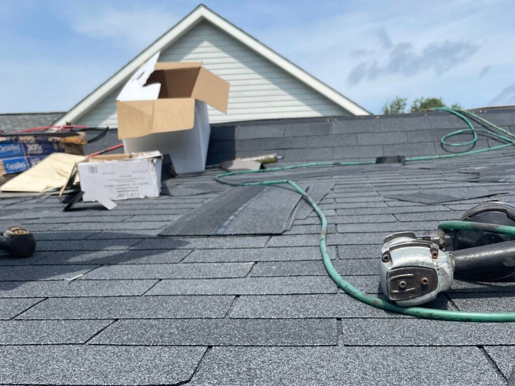 roof replacement process small house shingles roof