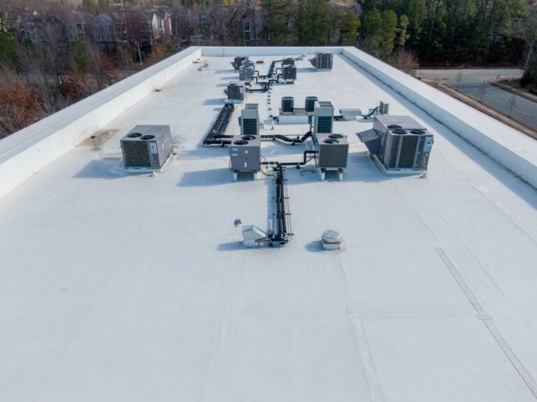 commercial roof maintenance checklist big roof white TPO