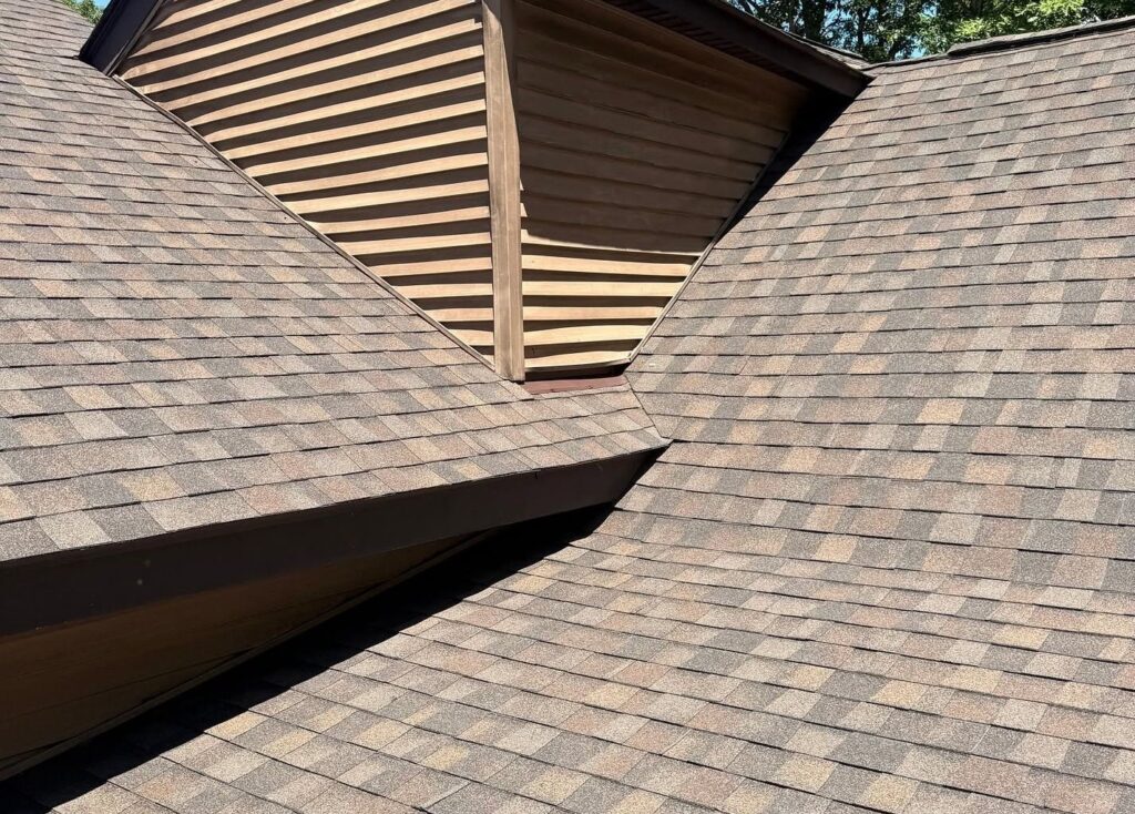 Roofing estimate checklist. Newly installed asphalt shingle roof